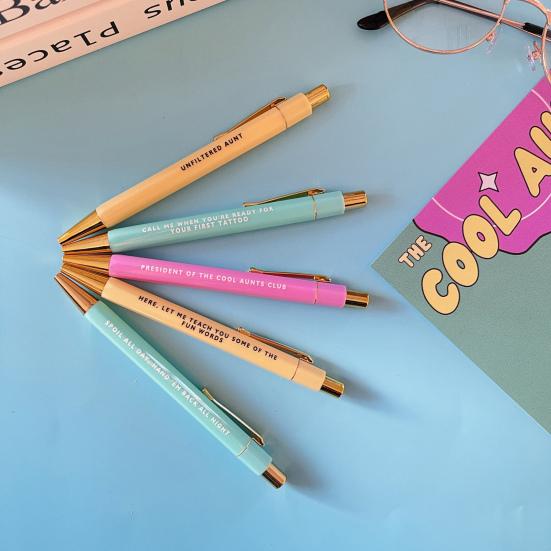 Yousheng 5Pcs Ballpoint Pen Quick-Drying Funny Pens Smooth Writing Retractable Signing Pen for Home School Office
Yousheng 5Pcs Ballpoint Pen Quick-Drying Funny Pens Smooth Writing Retractable Signing Pen for Home School Office
