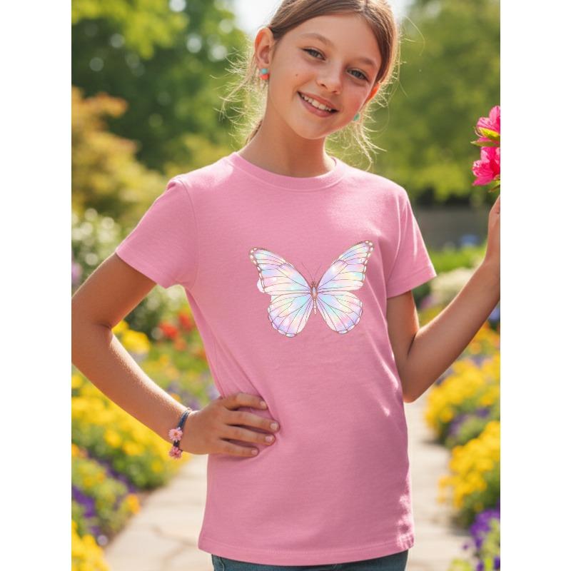 European sizes Girls Skin-Friendly Crew Neck T-Shirt with Butterfly Print | Ideal Sweet and Fashionable Spring/Summer Knit Top for Girls 164cm
European sizes Girls Skin-Friendly Crew Neck T-Shirt with Butterfly Print | Ideal Sweet and Fashionable Spring/Summer Knit Top for Girls 164cm