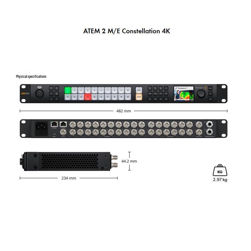 Blackmagic Design ATEM 2 M/E Constellation 4K Live Production Switcher
Blackmagic Design ATEM 2 M/E Constellation 4K Live Production Switcher