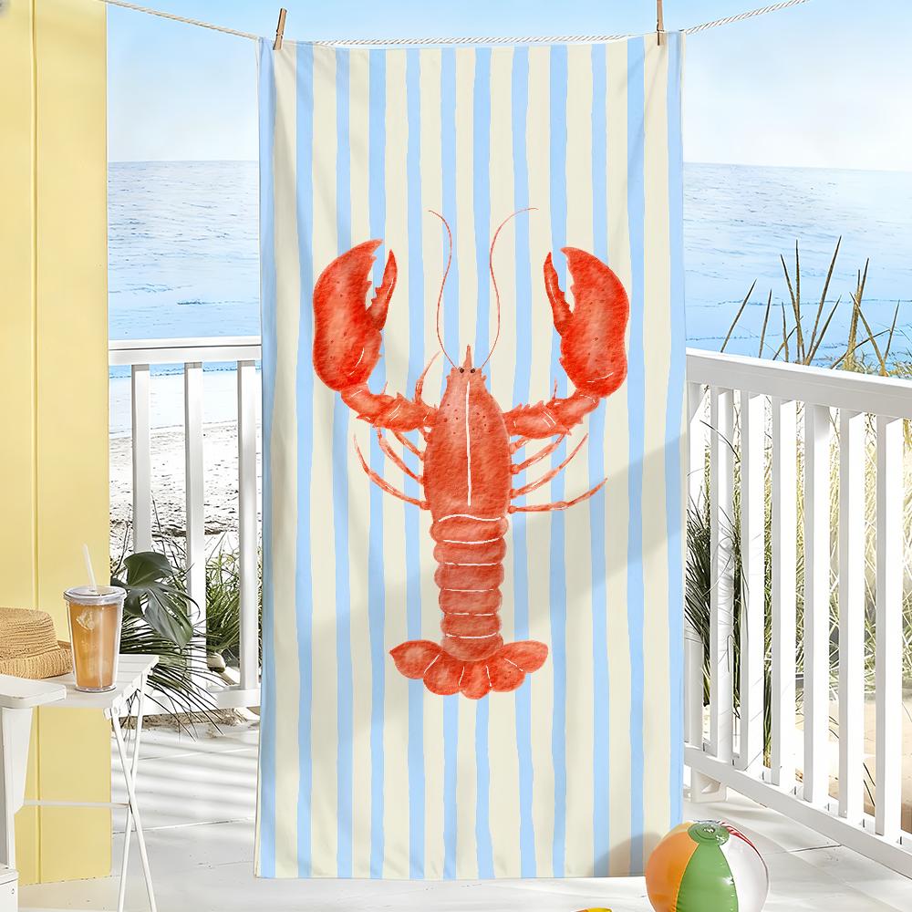 Lobster Guest Blue Red Striped Towel Soft Pool Gift For Travel Gym Shower Camping Quick Dry Sports Large Beach Towels W30*H60(CM)
Lobster Guest Blue Red Striped Towel Soft Pool Gift For Travel Gym Shower Camping Quick Dry Sports Large Beach Towels W30*H60(CM)