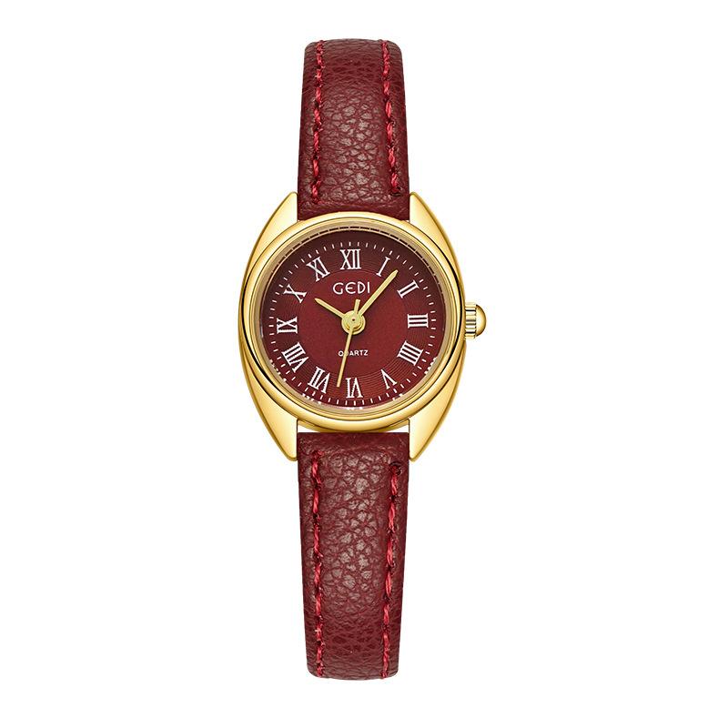 Fashion Trend Ankola Red Belt Watch Niche High-End Red Quartz Women S Watch Retro Simple Watch
Fashion Trend Ankola Red Belt Watch Niche High-End Red Quartz Women S Watch Retro Simple Watch