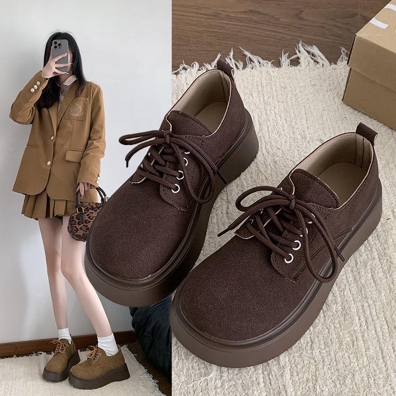 Retro Round Head Heightening Thick Bottom Female Spring Tide with Lace-up Single Shoes Female Fashion Women Summer Shoes Breathable for Hot Weather 40
Retro Round Head Heightening Thick Bottom Female Spring Tide with Lace-up Single Shoes Female Fashion Women Summer Shoes Breathable for Hot Weather 40