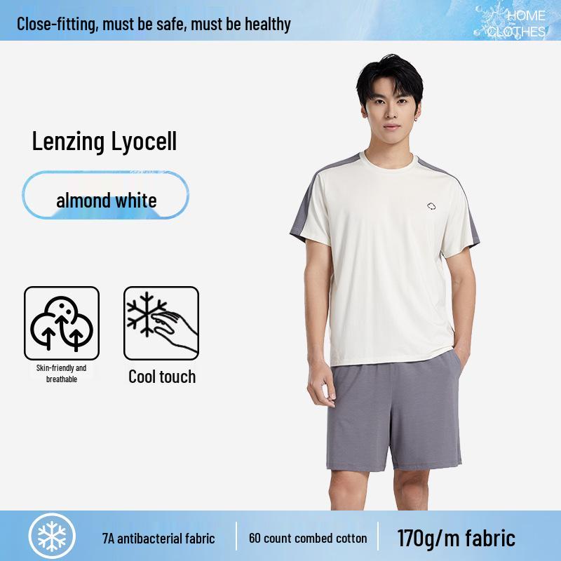 Cooling Lyocell Cotton Men s Antibacterial Color Block Pajama Set - Short Sleeve & Shorts XXL (Recommended for 150-180 lbs)
Cooling Lyocell Cotton Men s Antibacterial Color Block Pajama Set - Short Sleeve & Shorts XXL (Recommended for 150-180 lbs)