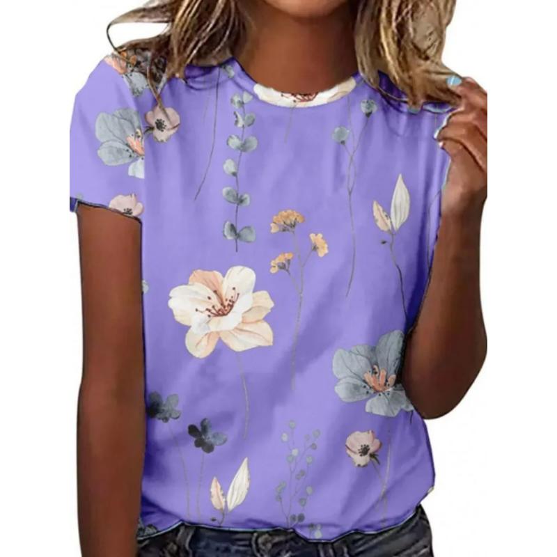 Fashion Women s Flower Short Sleeve Crew Neck T-Shirt 3D Flower Color Printing Crew Neck Short Sleeve 6XL
Fashion Women s Flower Short Sleeve Crew Neck T-Shirt 3D Flower Color Printing Crew Neck Short Sleeve 6XL