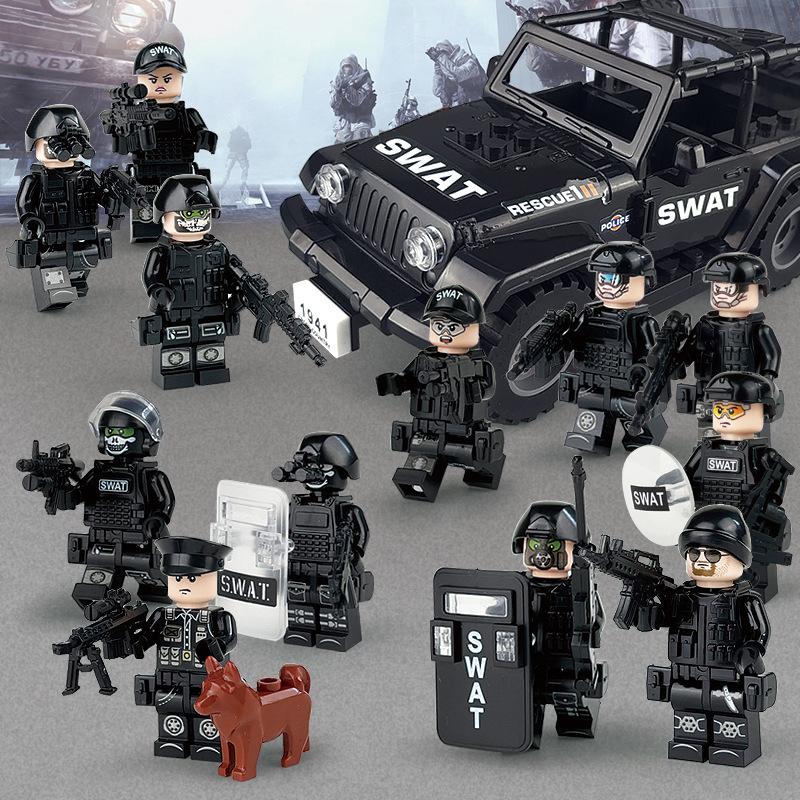 Military Building Block Set Swat Miniature Police Car Small Particles Assembled Toy Bag The figure is about 5cm high
Military Building Block Set Swat Miniature Police Car Small Particles Assembled Toy Bag The figure is about 5cm high