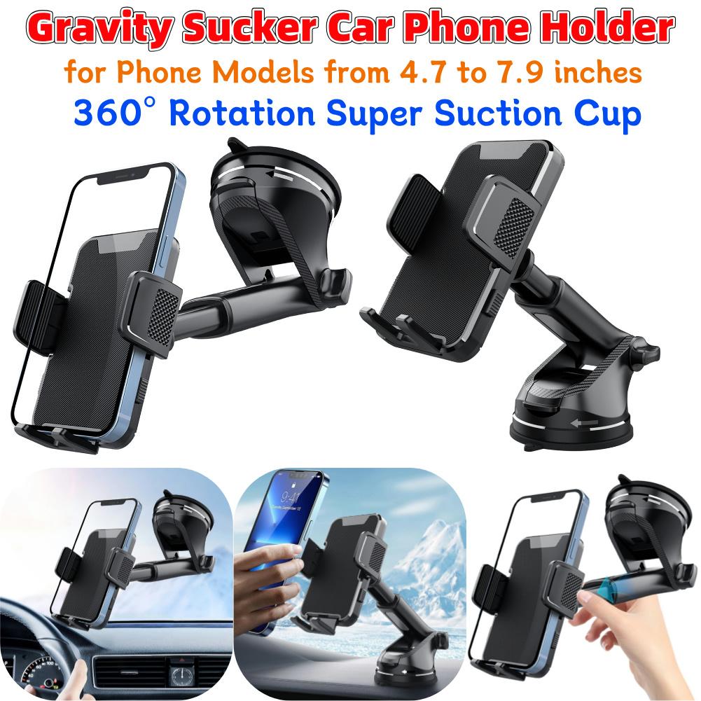 Gravity Sucker Car Phone Holder 360° Rotation Dashboard Mobile Phone Stand Windshield Phone Bracket for Trucks RVs Vehicles
Gravity Sucker Car Phone Holder 360° Rotation Dashboard Mobile Phone Stand Windshield Phone Bracket for Trucks RVs Vehicles