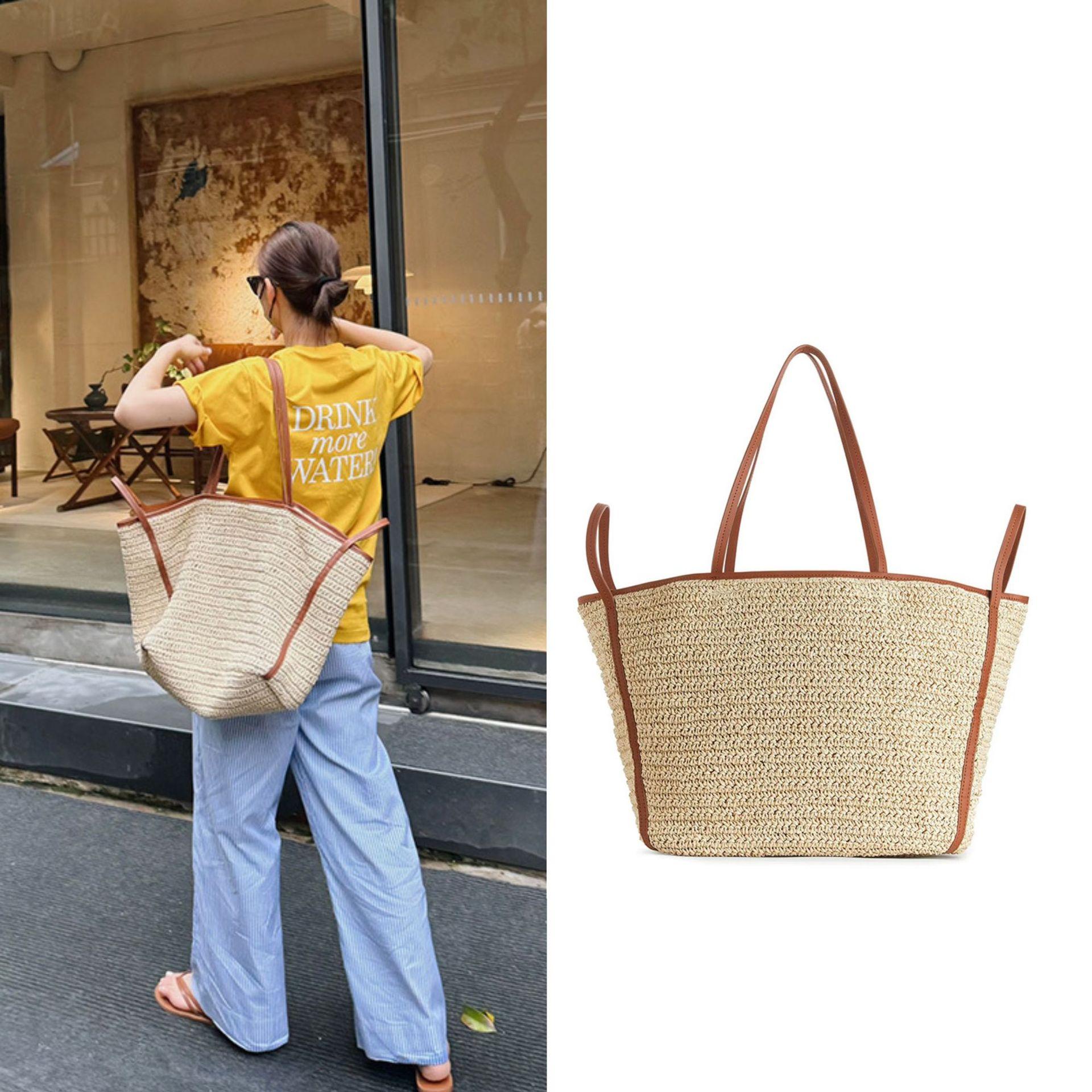 Niche AR Grass Woven Spliced Top Layer Cowch кожа Контрастный цвет Туризм Пляж Большая вместительная сумка через плечо Сумка-тоут
Niche AR Grass Woven Spliced Top Layer Cowch кожа Контрастный цвет Туризм Пляж Большая вместительная сумка через плечо Сумка-тоут