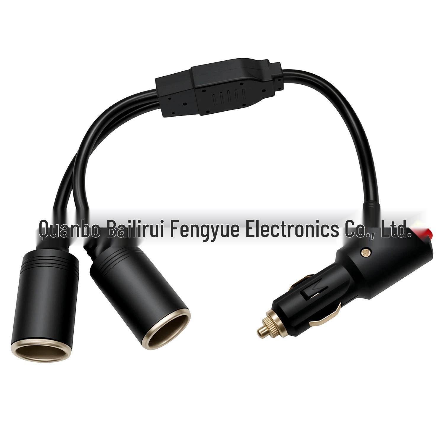 Elbow Plug-In 1-to-2 Cigarette Lighter Socket with Switch, 2*1.5mm to 2*1.0mm Charging Power Cord 78880
Elbow Plug-In 1-to-2 Cigarette Lighter Socket with Switch, 2*1.5mm to 2*1.0mm Charging Power Cord 78880