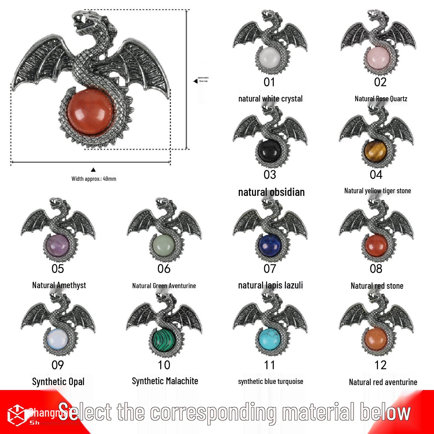 Преувеличенное винтажное серебряное ожерелье с подвеской из нефрита в виде дракона и розового кварца 03-Natural Obsidian
Преувеличенное винтажное серебряное ожерелье с подвеской из нефрита в виде дракона и розового кварца 03-Natural Obsidian