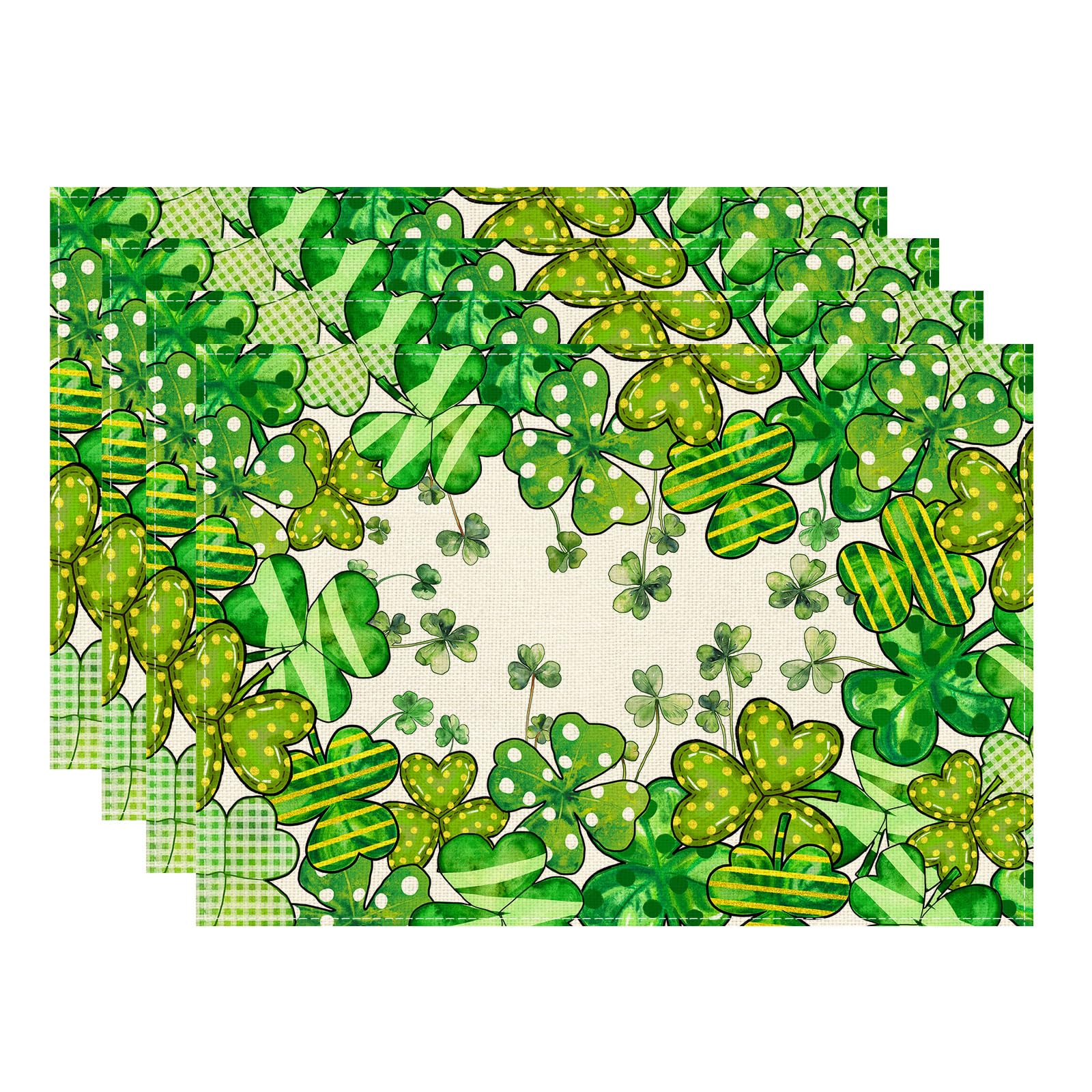 Watercolor Green Shamrocks Clovers St. Patrick s Day Placemats Set of 4 Table Mats for Party Home Kitchen Dining Table Decorations 12x18 Inch Placemats Set of 4 (12x18 Inch)
Watercolor Green Shamrocks Clovers St. Patrick s Day Placemats Set of 4 Table Mats for Party Home Kitchen Dining Table Decorations 12x18 Inch Placemats Set of 4 (12x18 Inch)