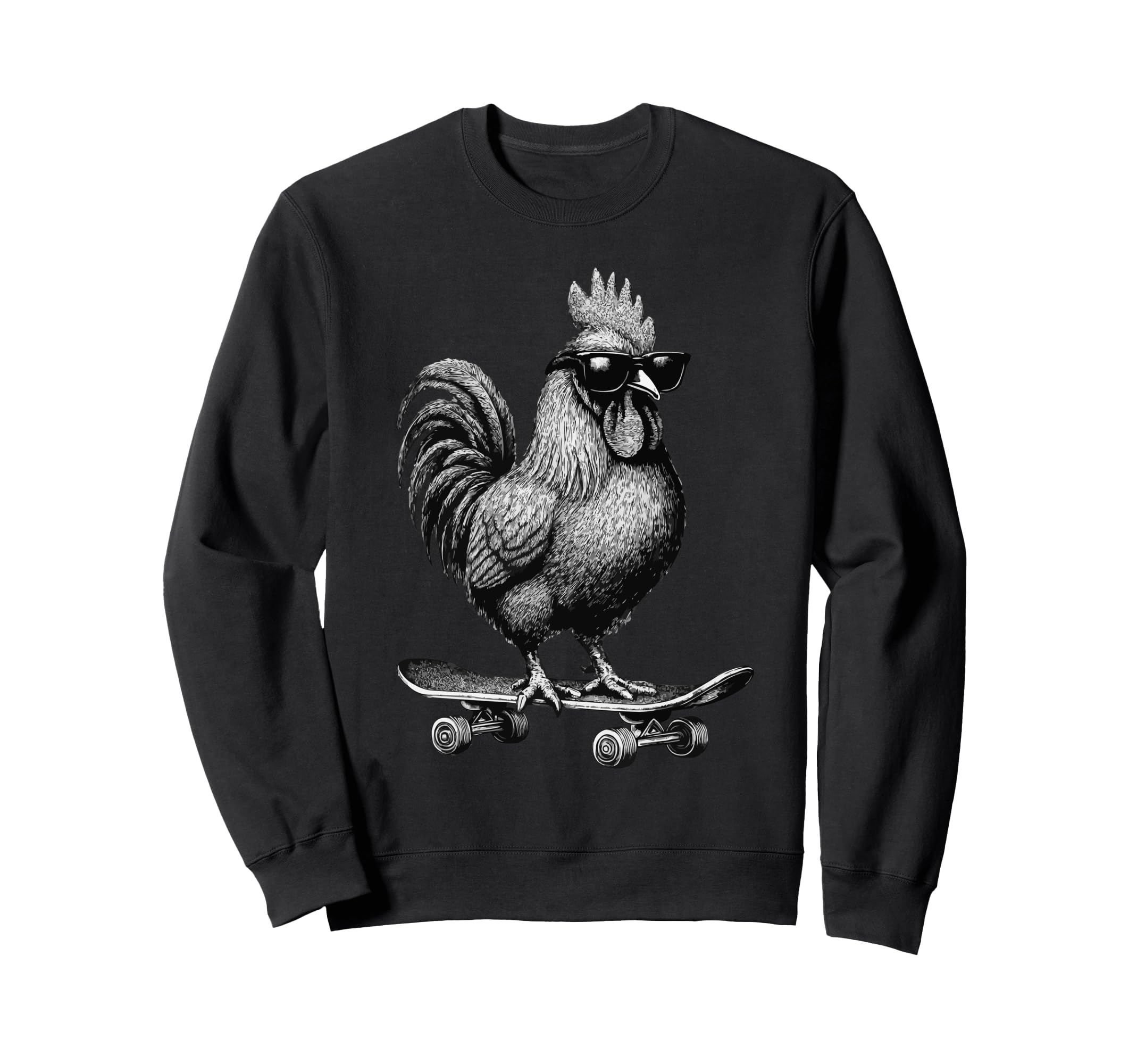 Skateboarder Rooster with Sunglasses Animal Skater Graphic Sweatshirt
Skateboarder Rooster with Sunglasses Animal Skater Graphic Sweatshirt