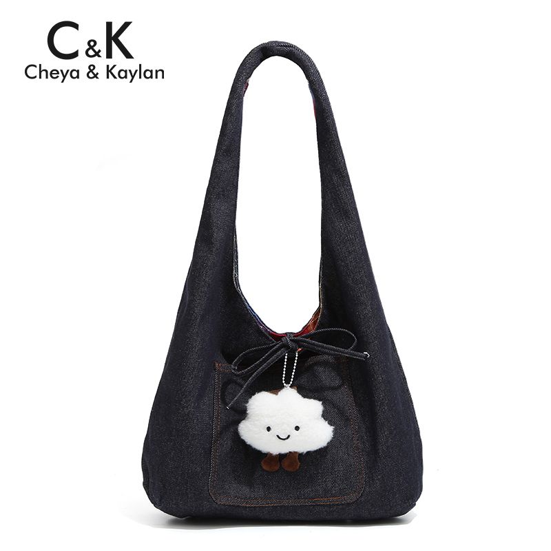 Cheya & Kaylan Denim Double-sided High-Capacity Tote Bag Women Versatile Commuter Shoulder Bag Denim Gingham double-sided tote bag
Cheya & Kaylan Denim Double-sided High-Capacity Tote Bag Women Versatile Commuter Shoulder Bag Denim Gingham double-sided tote bag