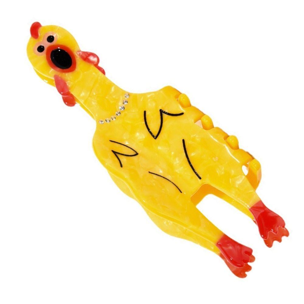 Fun Animal Yellow Scared Rooster Hair Clip Acetate Headwear Creative Hair Claw for Women Girls 
Fun Animal Yellow Scared Rooster Hair Clip Acetate Headwear Creative Hair Claw for Women Girls
