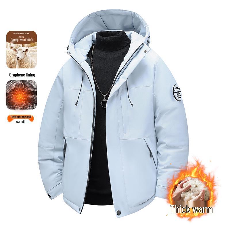Graphene Windproof Wool Hooded Winter Coat - Warm, Thickened Cotton for Couples XL
Graphene Windproof Wool Hooded Winter Coat - Warm, Thickened Cotton for Couples XL