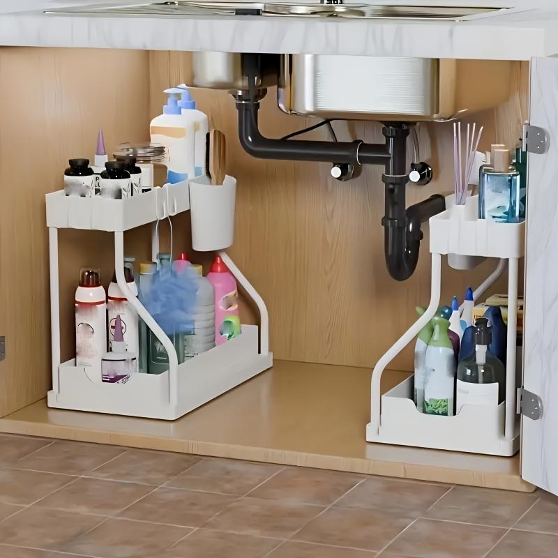 2-Tier Pull Out Storage Rack with Wheels, Large Capacity Under Sink Organizer for Kitchen Bathroom Cabinet, Slide Out Shelf белый
2-Tier Pull Out Storage Rack with Wheels, Large Capacity Under Sink Organizer for Kitchen Bathroom Cabinet, Slide Out Shelf белый
