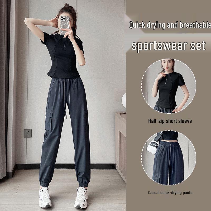 Women s Quick-Dry Pilates Yoga Tracksuit - High-End Fitness & Running Set with Short Sleeve Top and Pants (2024 Style) S (Based on Bust and Waist)
Women s Quick-Dry Pilates Yoga Tracksuit - High-End Fitness & Running Set with Short Sleeve Top and Pants (2024 Style) S (Based on Bust and Waist)