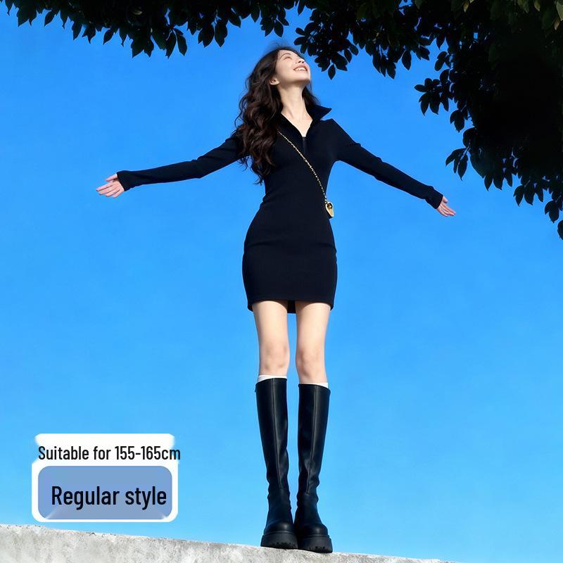 Women s Black Slim Fit Knit Dress: Winter Coat Inner Wear, Sexy Petite Hip Hugging Short Skirt for Hot Girls XL (For 120-130 lbs)
Women s Black Slim Fit Knit Dress: Winter Coat Inner Wear, Sexy Petite Hip Hugging Short Skirt for Hot Girls XL (For 120-130 lbs)