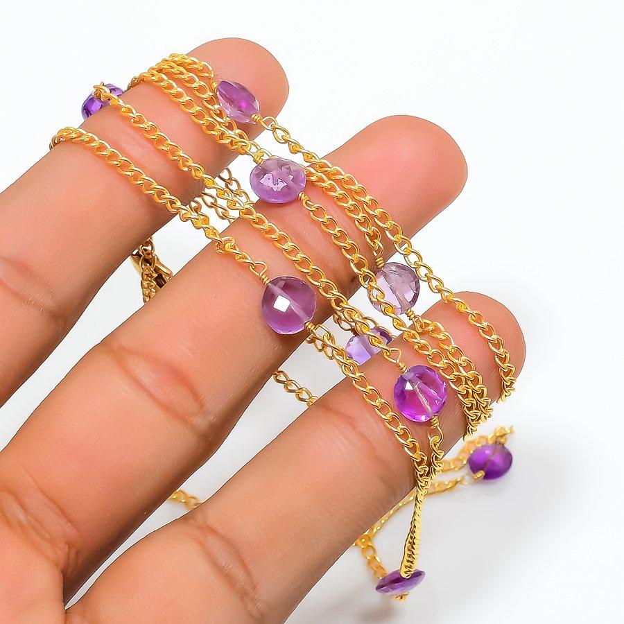 Sage Amethyst Gemstone Handmade 925 Sterling Silver Jewelry Necklace 36 GK-1684
Sage Amethyst Gemstone Handmade 925 Sterling Silver Jewelry Necklace 36 GK-1684