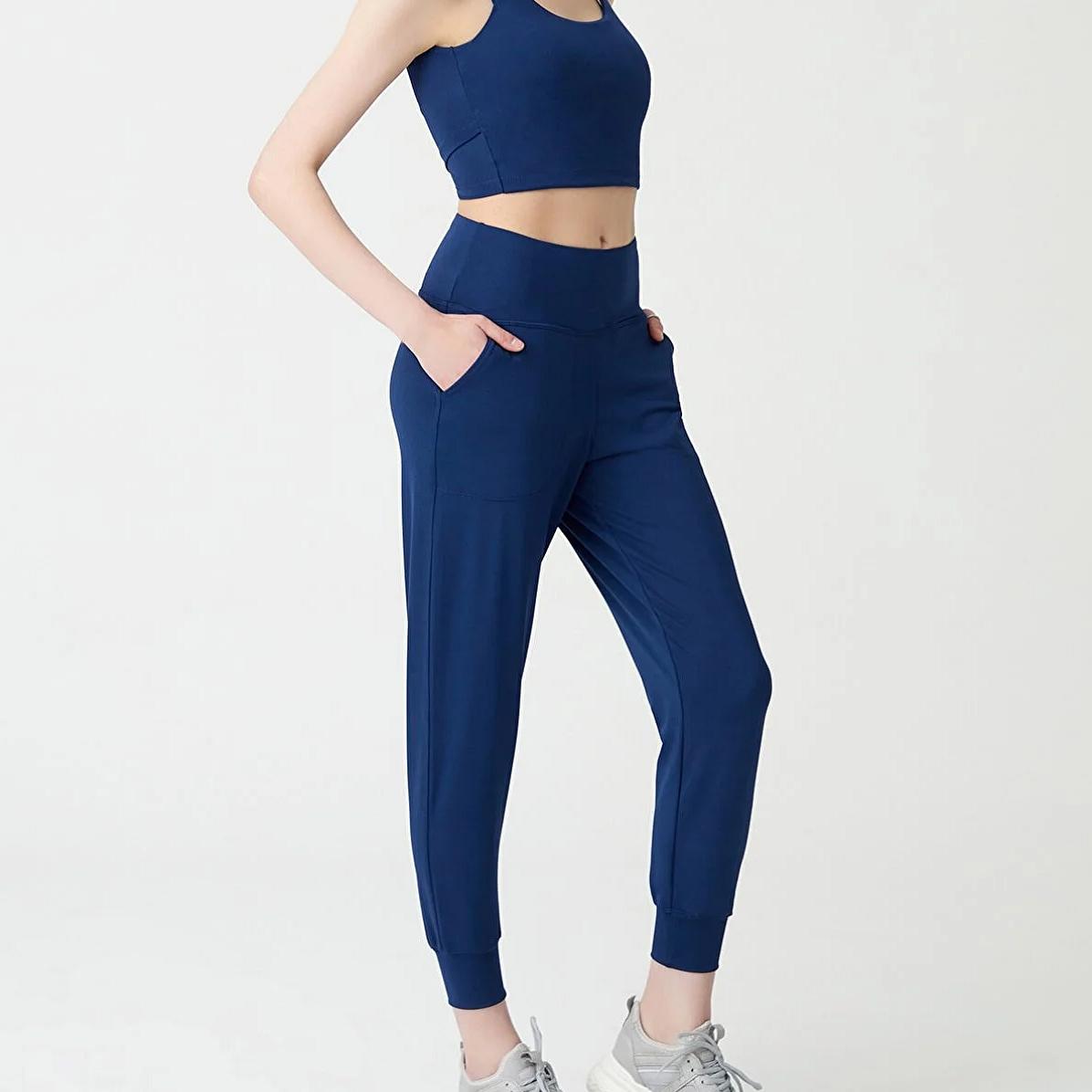 Women s Navy Blue High Waist Jogger Sweatpants XS 
Women s Navy Blue High Waist Jogger Sweatpants XS