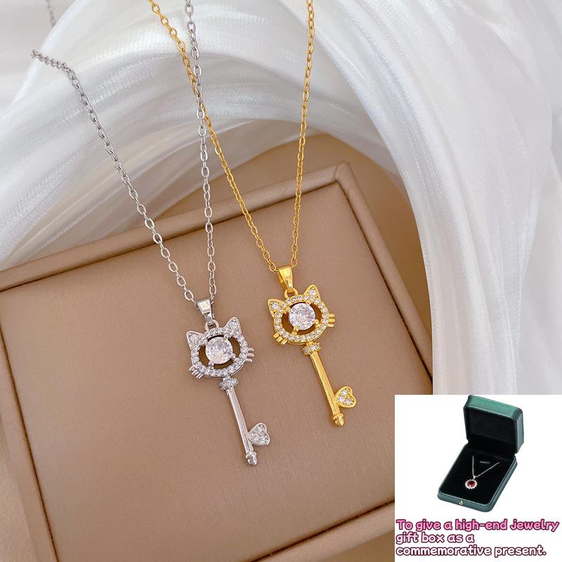 Cat key zircon light luxury temperament gorgeous full diamond necklace female versatile collarbone chain chain
Cat key zircon light luxury temperament gorgeous full diamond necklace female versatile collarbone chain chain