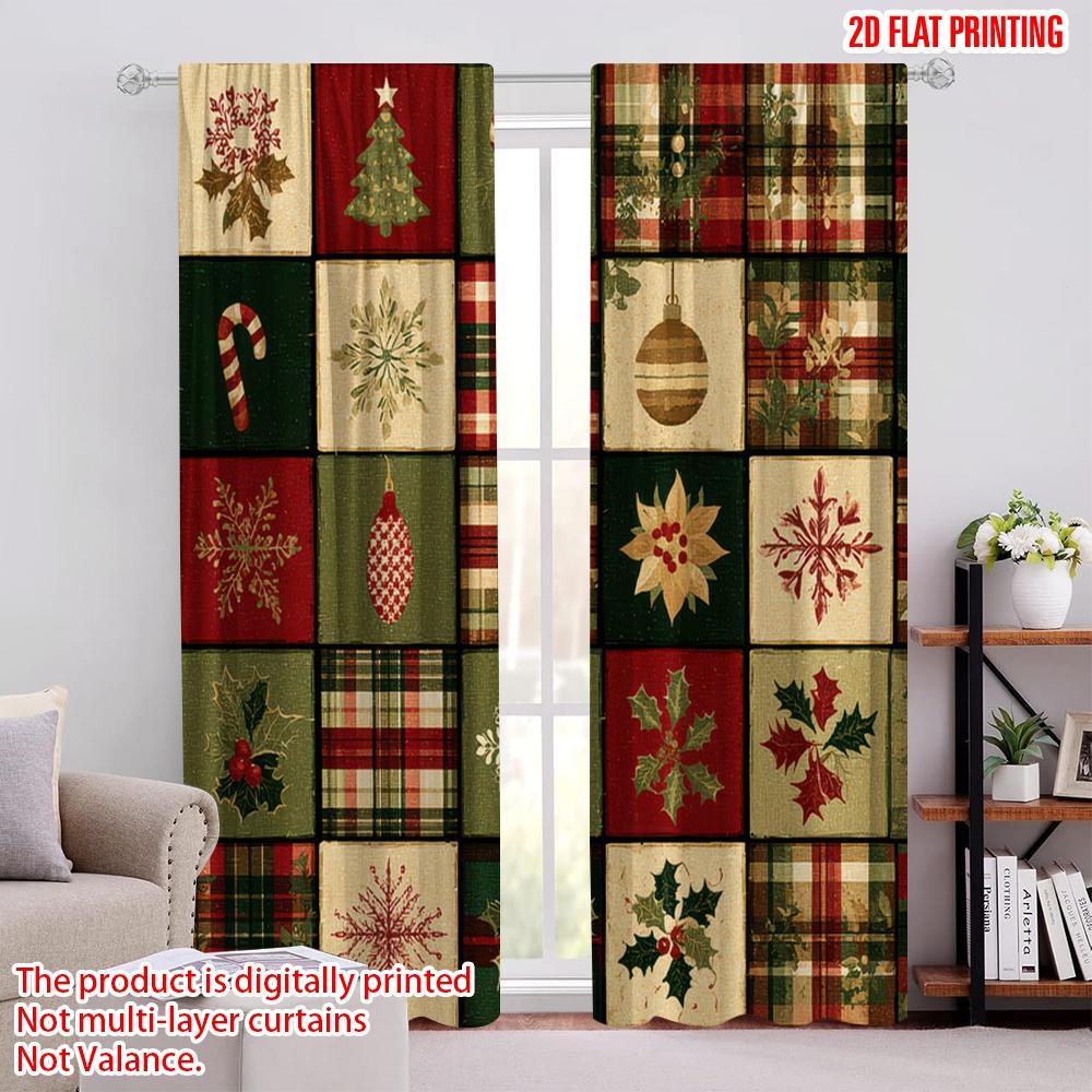 2D flat printing 2pcs Fashionable Christmas Curtains Christmas Holly Snowflakes Tree Digital Printed Polyester Drapes Party 52.50 × 116.00 cm 2 pcs
2D flat printing 2pcs Fashionable Christmas Curtains Christmas Holly Snowflakes Tree Digital Printed Polyester Drapes Party 52.50 × 116.00 cm 2 pcs