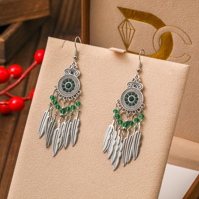 Fashion Boho Green Enamel Feather Earrings for Women Elegant Crystal Bead Stone Water Drop Earring Vacation Party Daily Jewelry
Fashion Boho Green Enamel Feather Earrings for Women Elegant Crystal Bead Stone Water Drop Earring Vacation Party Daily Jewelry