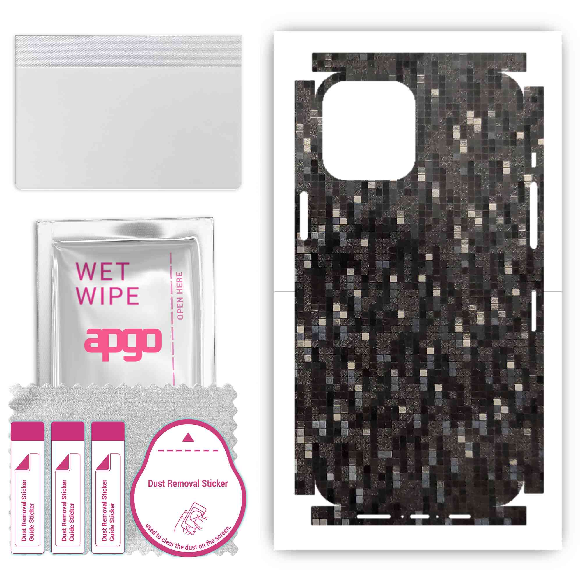 apgo Захисна наклейка Skin для задньої та бокової сторони, сумісна з Apple iPhone 12 Pro Max, Full Wrap Film, Foil, Vinyl - Pattern Carbon Black Pixel
apgo Захисна наклейка Skin для задньої та бокової сторони, сумісна з Apple iPhone 12 Pro Max, Full Wrap Film, Foil, Vinyl - Pattern Carbon Black Pixel