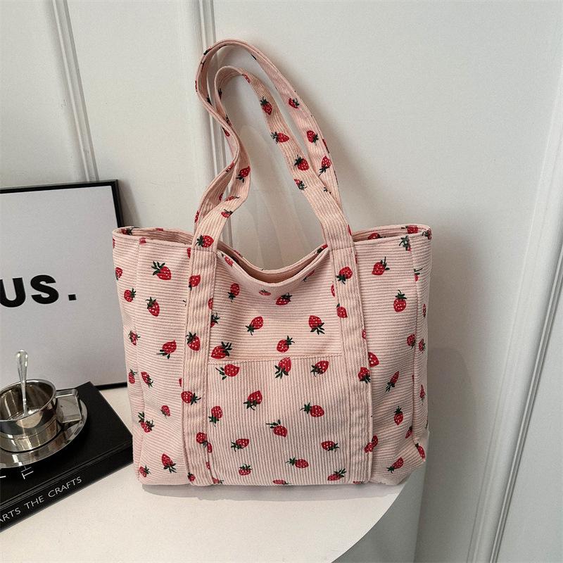 Chic Pink Strawberry Pattern Corduroy Tote Bag for Women Work Shopping Handbag Shoulder Bag, Cute Purse розовый
Chic Pink Strawberry Pattern Corduroy Tote Bag for Women Work Shopping Handbag Shoulder Bag, Cute Purse розовый