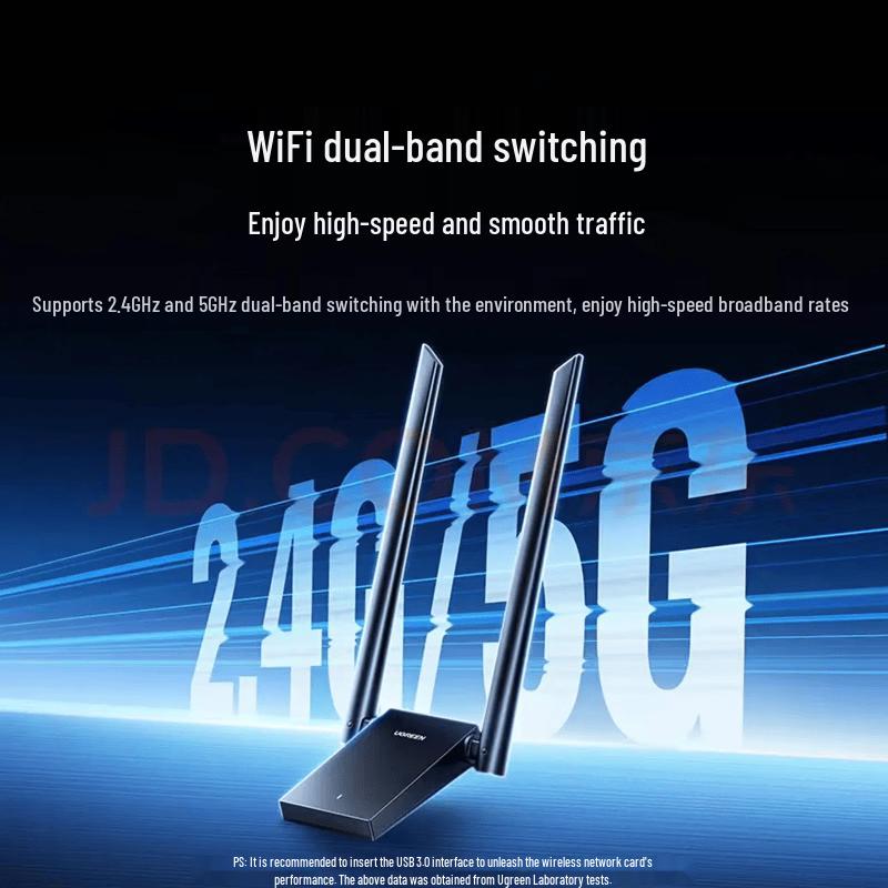 UGREEN WiFi 6 AX1800 USB Wireless Adapter (CN version)
UGREEN WiFi 6 AX1800 USB Wireless Adapter (CN version)