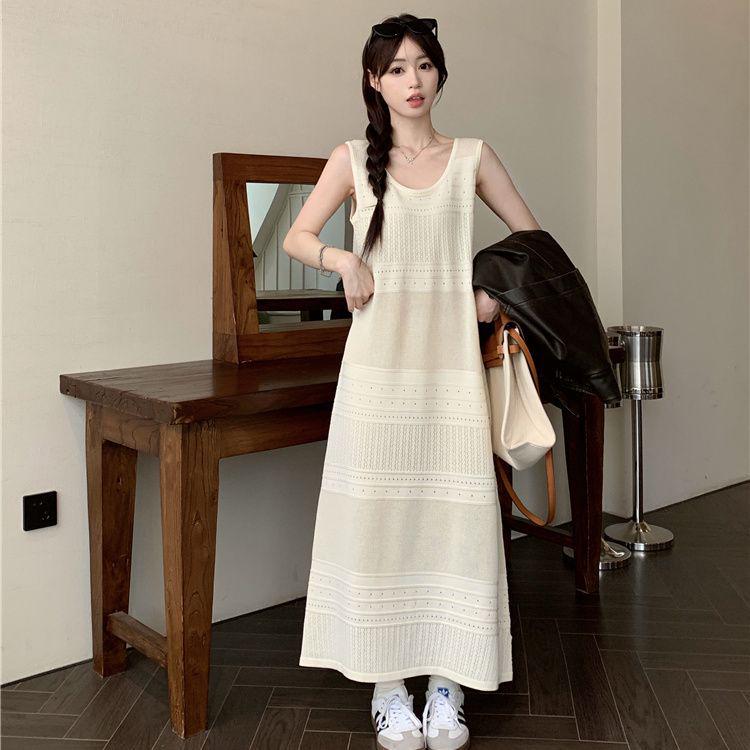 Elegant Sleeveless A-line Knit Dress for Summer Vacation S (Under 98 cm) абрикосовый
Elegant Sleeveless A-line Knit Dress for Summer Vacation S (Under 98 cm) абрикосовый