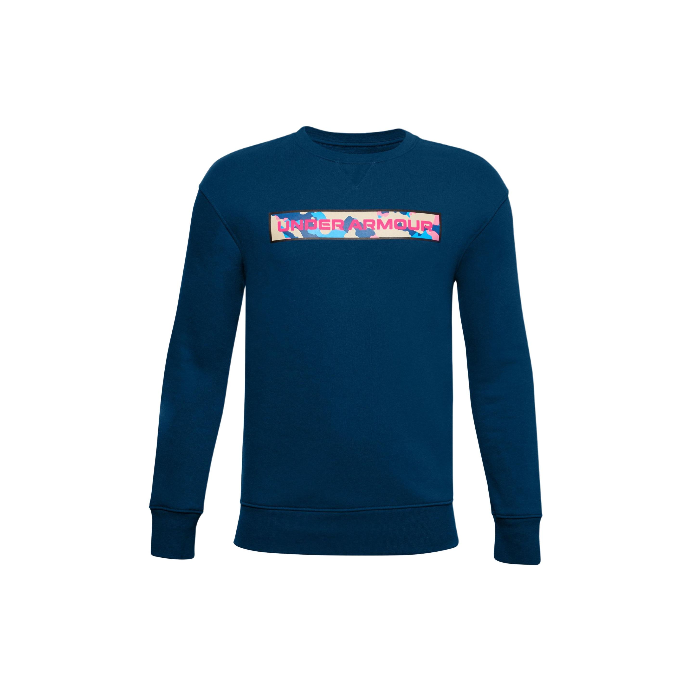 Under Armour Свитшот с круглым вырезом и буквенным принтом, детские топы, синий 1357592-581 L
Under Armour Свитшот с круглым вырезом и буквенным принтом, детские топы, синий 1357592-581 L