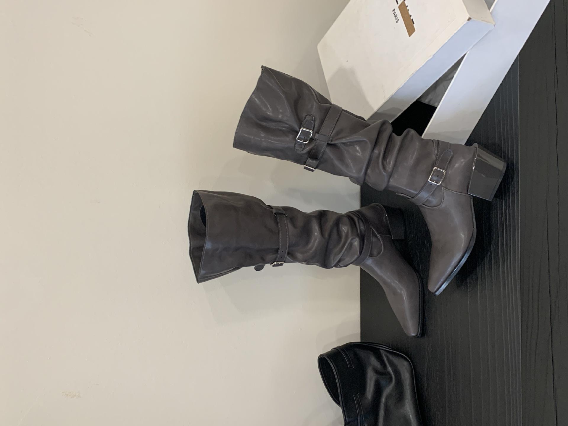 Модные ботинки-трубы женские 2025 осень новые остроносые толстый каблук тонкий ворс ботинки два способа носки ремешок с пряжкой ретро высокие трубы 39 серый
Модные ботинки-трубы женские 2025 осень новые остроносые толстый каблук тонкий ворс ботинки два способа носки ремешок с пряжкой ретро высокие трубы 39 серый