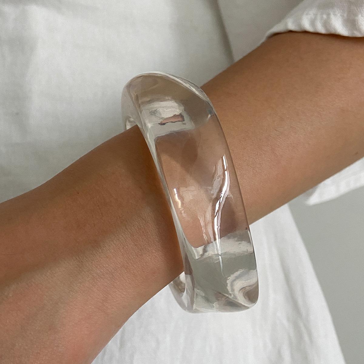 DIEZI Punk Geometric Clear Acrylic Resin Wide Bangles Vintage Fashion Silver Color Metal Bracelet Bangle For Women Men Jewelry
DIEZI Punk Geometric Clear Acrylic Resin Wide Bangles Vintage Fashion Silver Color Metal Bracelet Bangle For Women Men Jewelry