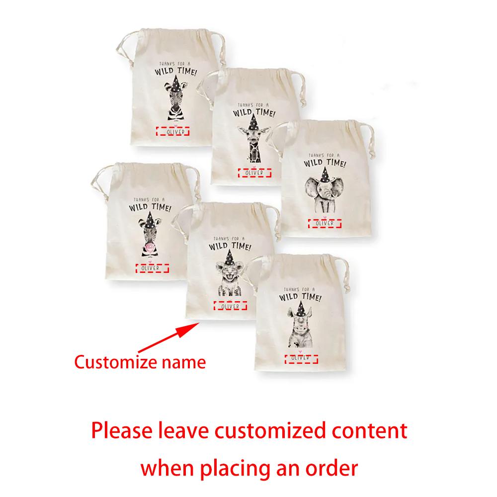Custom 6Pcs Safari Party Animal Favor Bag Giraffe Zebra Elephant Tiger Rhino Baby Shower Bachelorette Party Birthday Goodie Bag 6pcs 10x15cm
Custom 6Pcs Safari Party Animal Favor Bag Giraffe Zebra Elephant Tiger Rhino Baby Shower Bachelorette Party Birthday Goodie Bag 6pcs 10x15cm