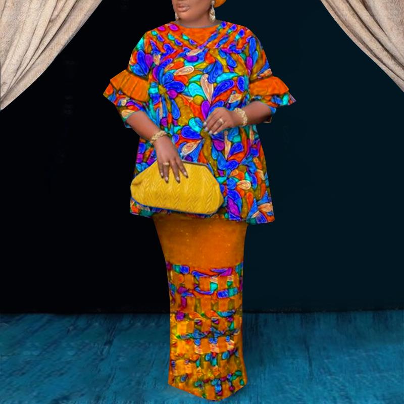 Женские топы и юбки больших размеров с круглым вырезом и оборками на рукавах с принтом оранжевый
Женские топы и юбки больших размеров с круглым вырезом и оборками на рукавах с принтом оранжевый