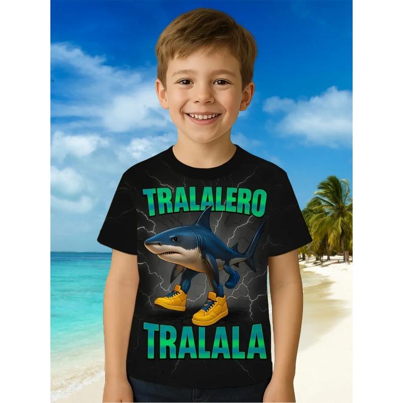 Літня дитяча футболка з 3D-принтом «Італійський Brainrot Літня Акула Взута» для щоденних вуличних видів спорту. Зручні та веселі дитячі топи 160
Літня дитяча футболка з 3D-принтом «Італійський Brainrot Літня Акула Взута» для щоденних вуличних видів спорту. Зручні та веселі дитячі топи 160