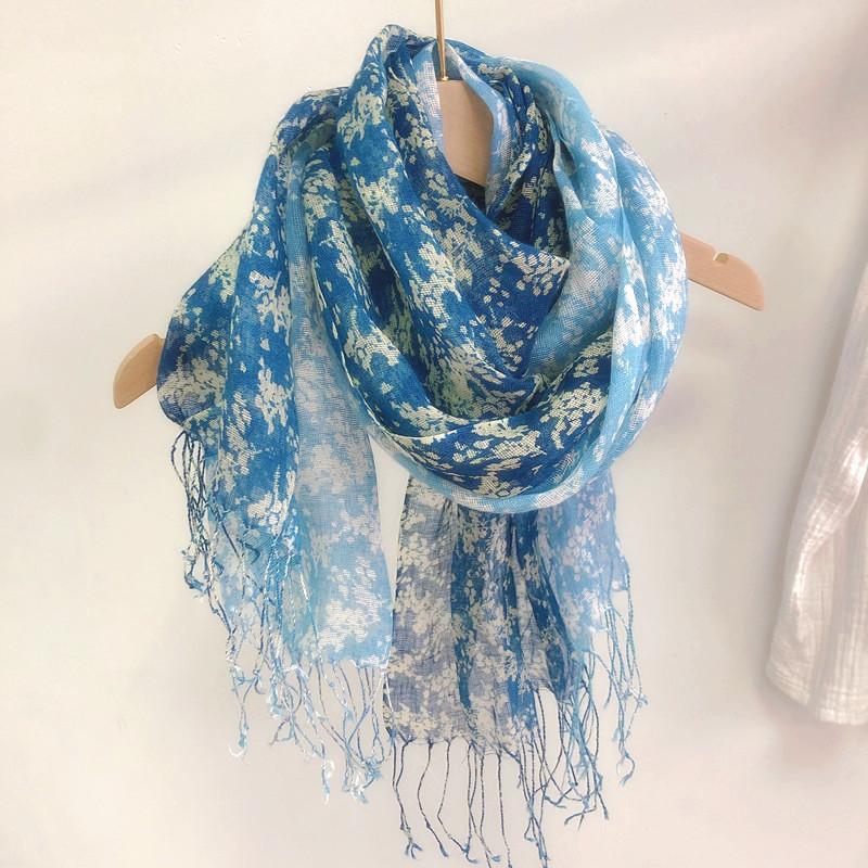 Blue Color Linen Soft Scarves Women Flower Printed Ethnic Design Scarf Summer Travelling Long Scarves 63x185cm
Blue Color Linen Soft Scarves Women Flower Printed Ethnic Design Scarf Summer Travelling Long Scarves 63x185cm