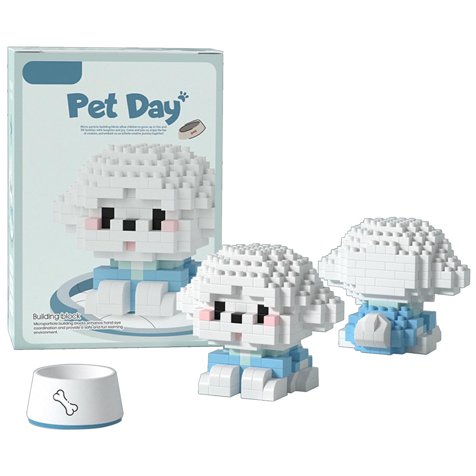 YAMOXLS Blocks Small Toon Cute Cat Dog Assembly Cute Handmade DIY Gift for Children Adults with Instructions Decoration (K215 Bichon)
YAMOXLS Blocks Small Toon Cute Cat Dog Assembly Cute Handmade DIY Gift for Children Adults with Instructions Decoration (K215 Bichon)