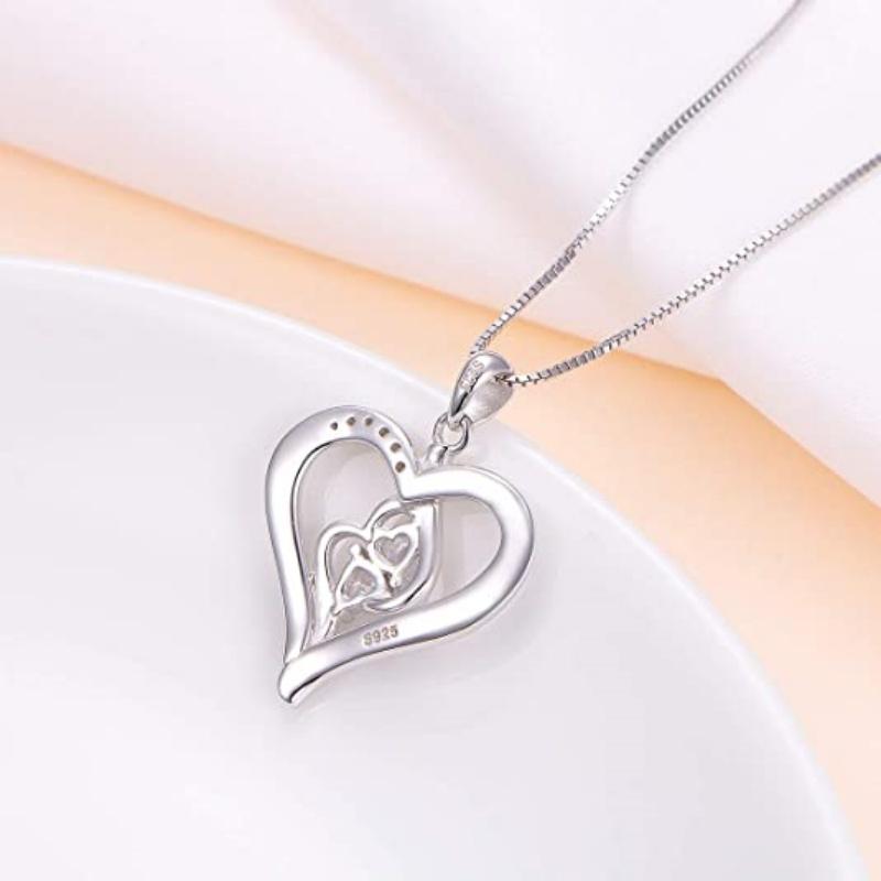 CAOSHI Classic Heart Shaped Design Silver Color Dangle Necklace Romantic Jewelry for Engagement Party Cubic Zirconia Accessories 45CM
CAOSHI Classic Heart Shaped Design Silver Color Dangle Necklace Romantic Jewelry for Engagement Party Cubic Zirconia Accessories 45CM