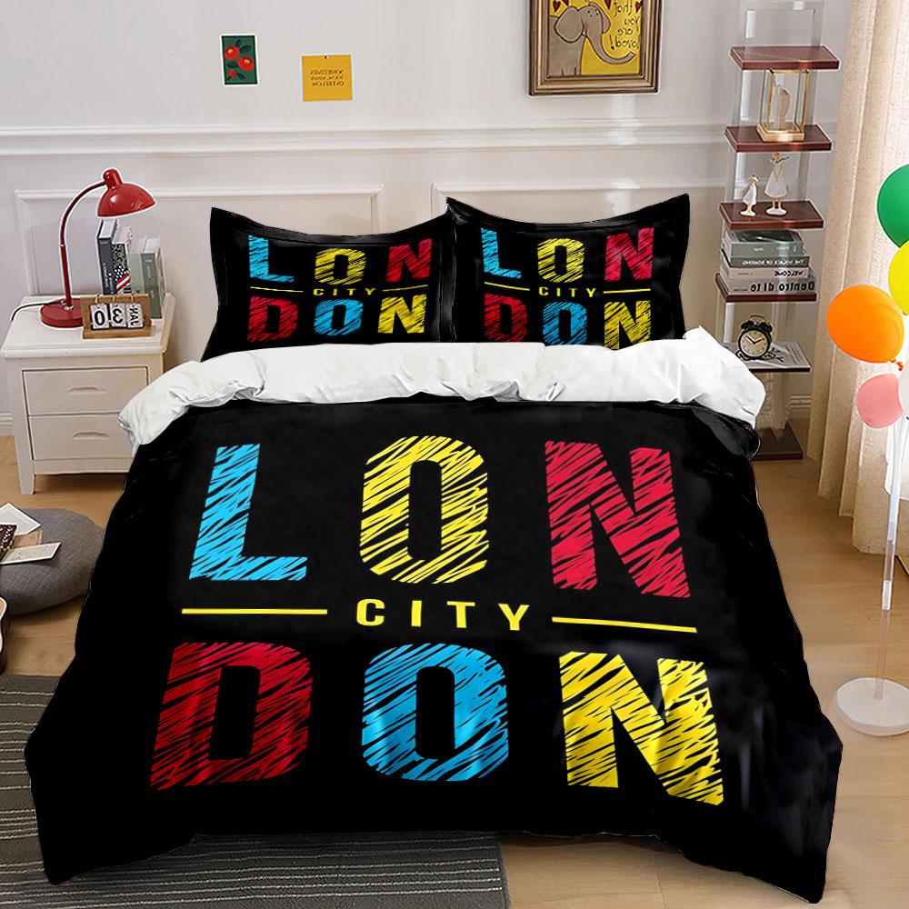 London City text pattern. Bedding sets Duvet cover sets Duvet covers Pillowcases(1 * Duvet Cover 2 * Pillowcases, without duvet insert) 135x200cm
London City text pattern. Bedding sets Duvet cover sets Duvet covers Pillowcases(1 * Duvet Cover 2 * Pillowcases, without duvet insert) 135x200cm