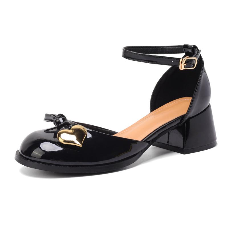 Elegant Bowtie Mary Janes Woman Chunky High Heels Lolita Shoes Ladies Ankle Strap Cut-Out Sandals Designer Pumps Femmes 40 чорний
Elegant Bowtie Mary Janes Woman Chunky High Heels Lolita Shoes Ladies Ankle Strap Cut-Out Sandals Designer Pumps Femmes 40 чорний