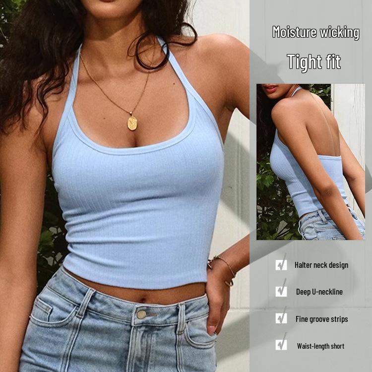 Women s American-Style Halter Yoga Tank Top with Chest Pads - Slim Fit, Short Length for Outdoor Fitness & Running XL
Women s American-Style Halter Yoga Tank Top with Chest Pads - Slim Fit, Short Length for Outdoor Fitness & Running XL