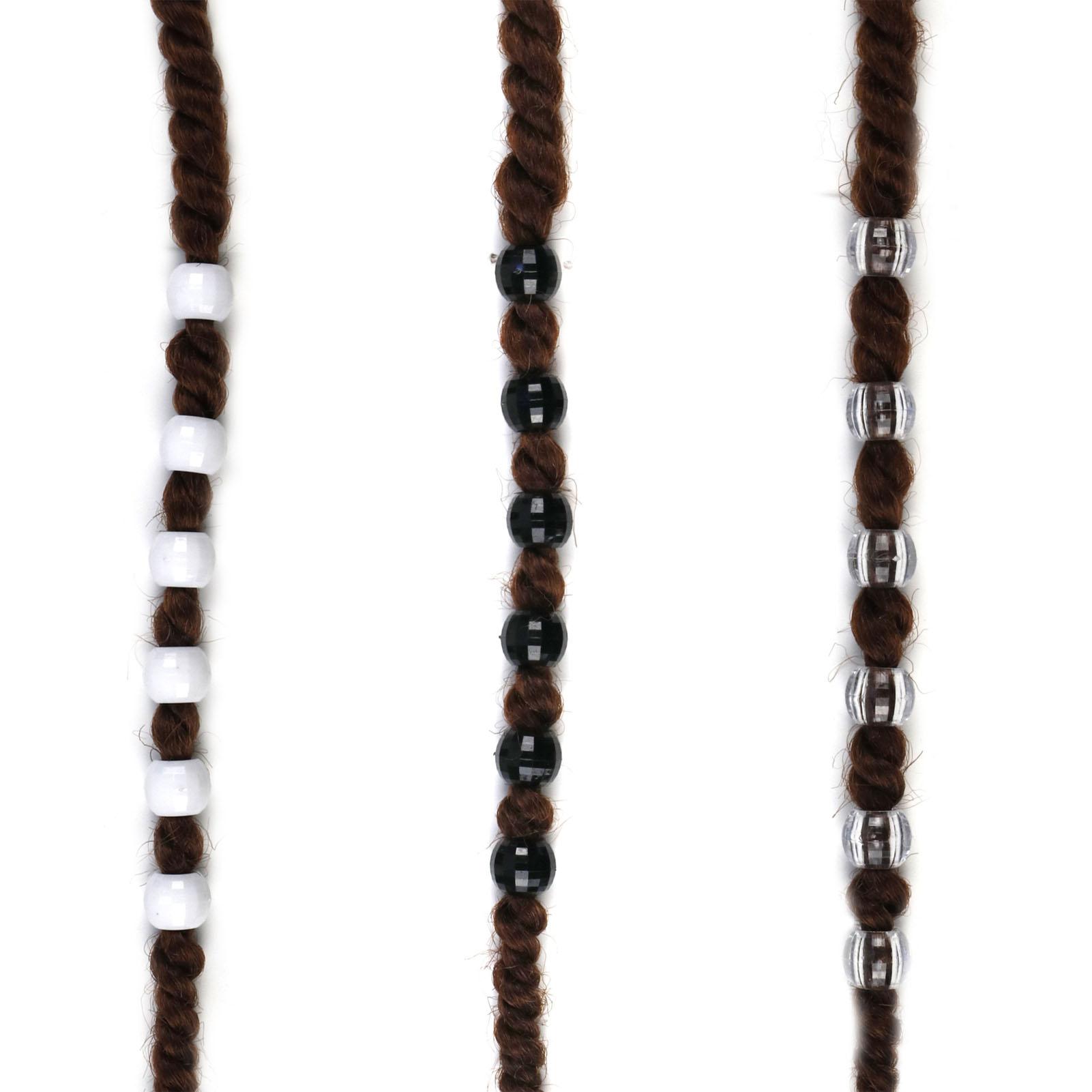 240pcs Dreadlocks Beads Black White Transparent Hair Tube Beads Accessories for Hair Braiding 0.5in
240pcs Dreadlocks Beads Black White Transparent Hair Tube Beads Accessories for Hair Braiding 0.5in