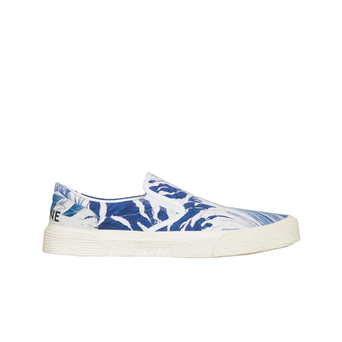 Celine Elliot Slip-on In Waves Printed Canvas Blue White IT 42
Celine Elliot Slip-on In Waves Printed Canvas Blue White IT 42