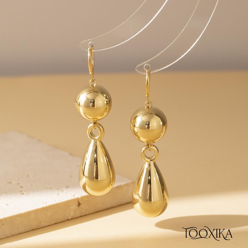 Женские серьги Tooxika с увеличенными круглыми бусинами, универсальное колье из бисера, металлические серьги с каплями воды
Женские серьги Tooxika с увеличенными круглыми бусинами, универсальное колье из бисера, металлические серьги с каплями воды
