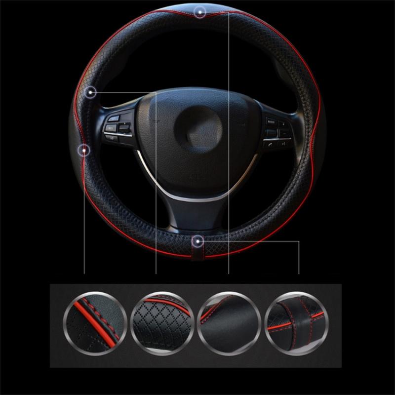 38cm Anti-Slip Embossing Genuine Cow Leather Car Steering Wheel Cover,D Type Full Black
38cm Anti-Slip Embossing Genuine Cow Leather Car Steering Wheel Cover,D Type Full Black