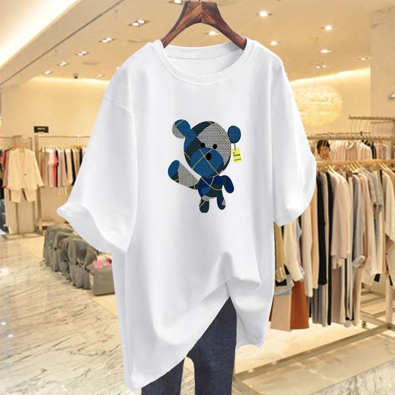 Spring and summer new cartoon bear print loose short-sleeved t-shirt top bottoming shirt S
Spring and summer new cartoon bear print loose short-sleeved t-shirt top bottoming shirt S