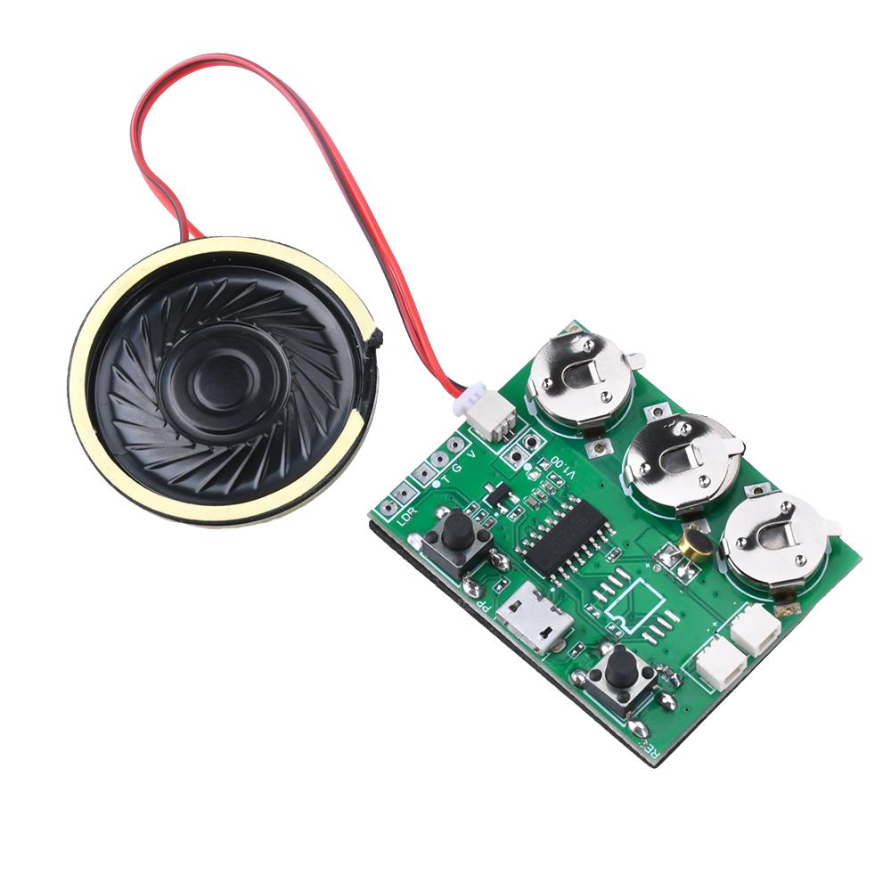 100s Recordable Sound Module Button Control Sound Chip Board DIY Voice Greeting Card Audio Module with Speaker
100s Recordable Sound Module Button Control Sound Chip Board DIY Voice Greeting Card Audio Module with Speaker