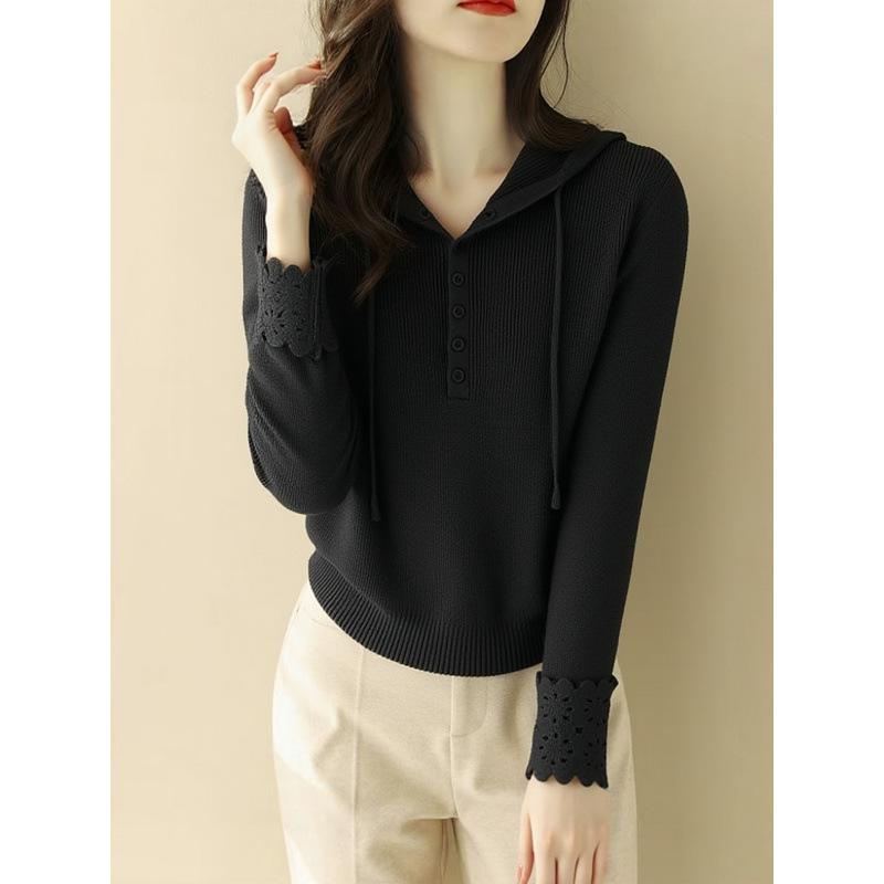 Plus Size Hooded Long Sleeve Knitwear: Stylish Autumn/Winter Pullover M чорний
Plus Size Hooded Long Sleeve Knitwear: Stylish Autumn/Winter Pullover M чорний