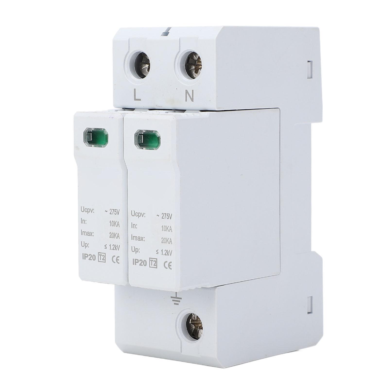 Обмежувач перенапруги 2P 1020 кА AC ПЗІ Монтаж на DIN-рейку 35 мм Пристрій захисту від перенапруг для дому 275 В змінного струму
Обмежувач перенапруги 2P 1020 кА AC ПЗІ Монтаж на DIN-рейку 35 мм Пристрій захисту від перенапруг для дому 275 В змінного струму